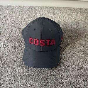Costa Gray Cap with Pink Logo